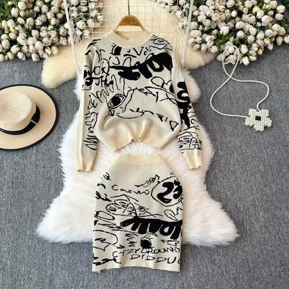 目を奪われる  カジュアル トップスⅹミニスカートセットアップE-10869