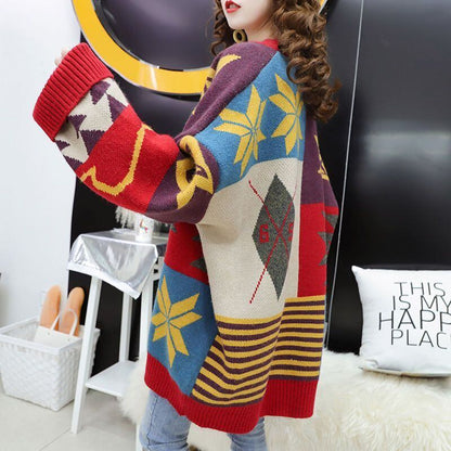 【半額！期間限定！！】好感度UP   ゆったりとした怠惰なセーターコートE-5174