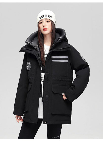 ファッション感満々 肌触り抜群 高見えデザイン 3色選択 ダウンジャケット E-9678