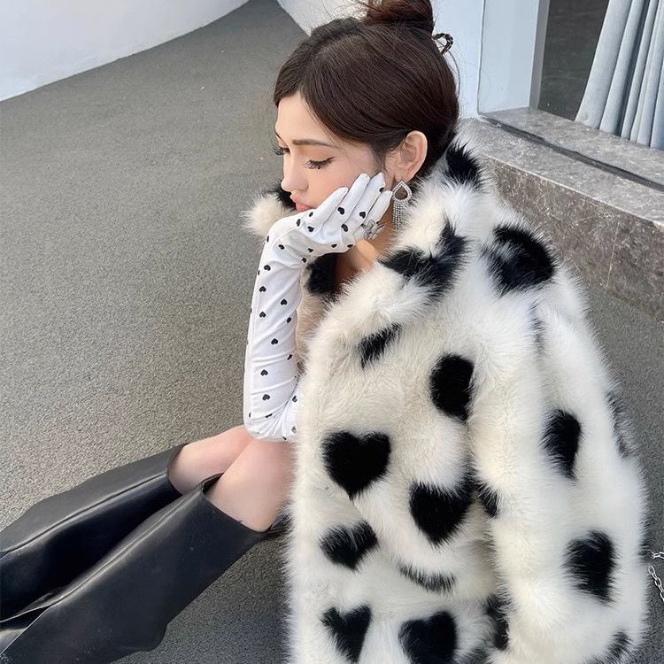 絶対欲しい 美人度アップもこもこボア厚手ジャケットE-12382