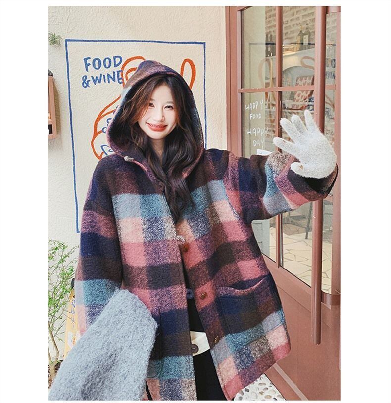 柔らかくて優しい印象 ラムフリース カジュアル コート ボアジャケットE-10140