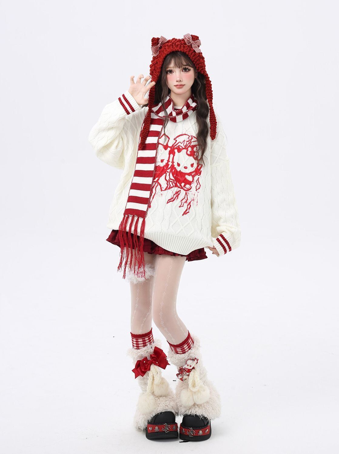 都市ファッショ デザイン オシャレ 目を奪われる 2色選択 ニットトップスE-9833