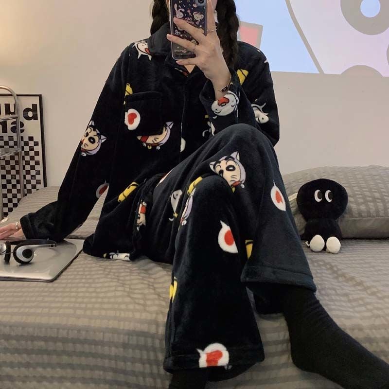 高級感トップス+パンツセット  パジャマ E-6013