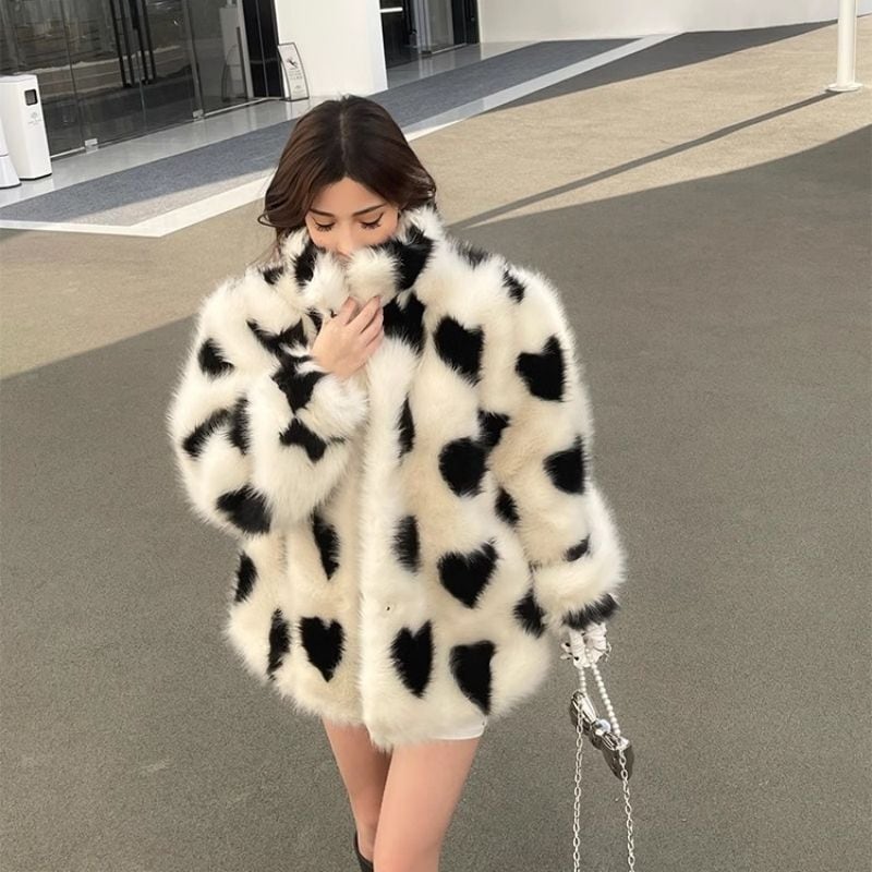 絶対欲しい 美人度アップもこもこボア厚手ジャケットE-12382