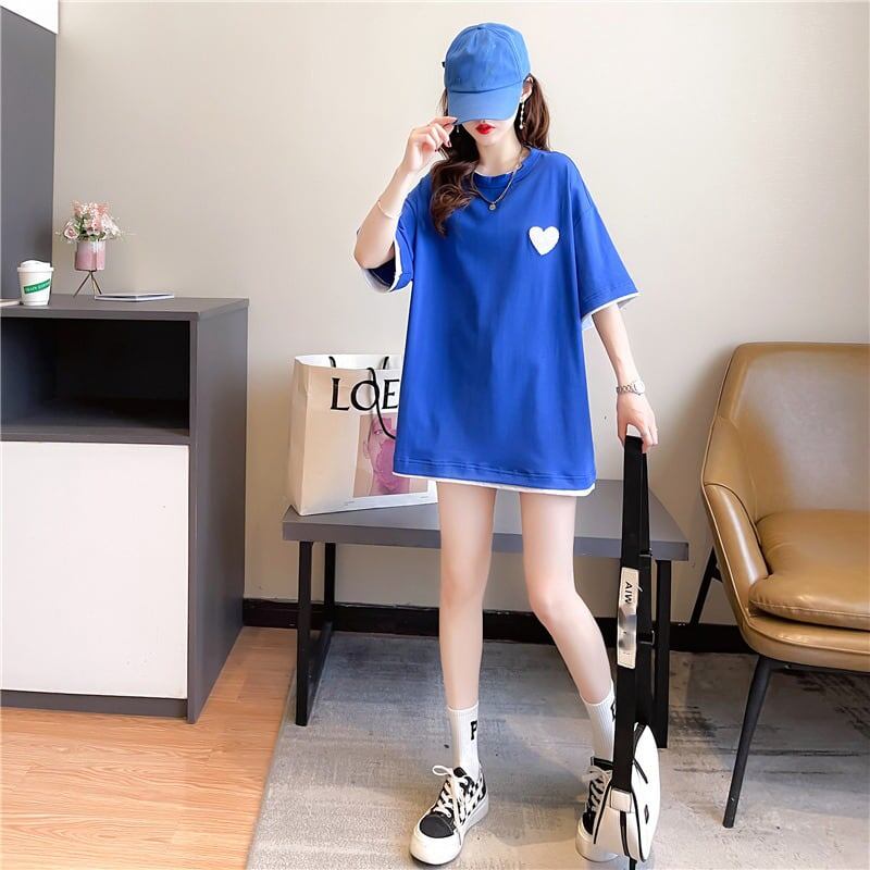 ファッション シンプル 3色選択可 切り替え Tシャツ カットソー＜ins-3070＞