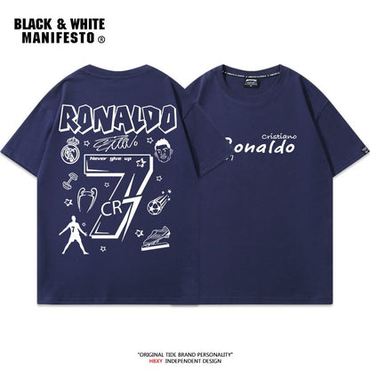 早い者勝ち 絶対欲しい  おすすめ プリントロゴ 半袖 Tシャツ-A2477
