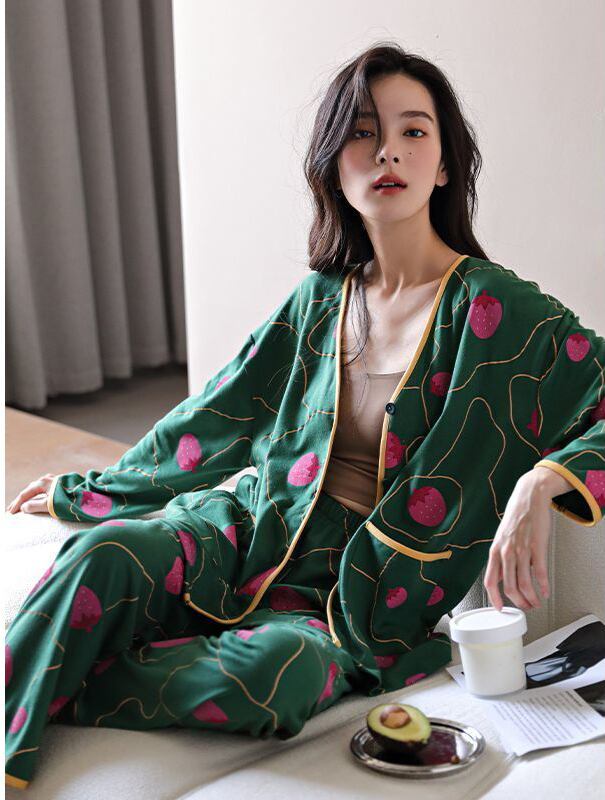 スタイルアップ 肌触り抜群 デザイン性抜群 パジャマ ルームウェア E-9485