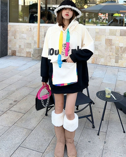 【裏起毛】 個性派 早い者勝ち ファッション ルーズパーカーE-5705