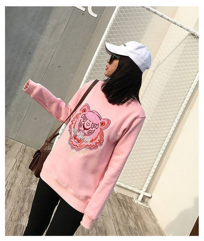 超人気商品トラ柄刺?ロゴスウェットトップス全3色E-4235