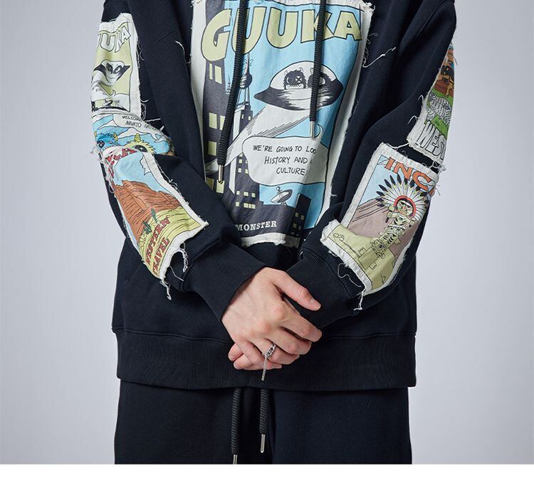 早い者勝ち キュート 個性派 長袖 スウェット パーカー トップスE-10068