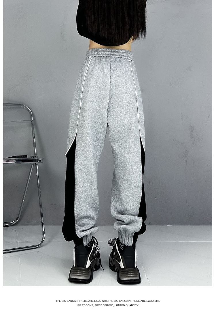 大人可愛い 個性的なデザイン スタイルアップ 2色 ジョガーパンツ E-10763