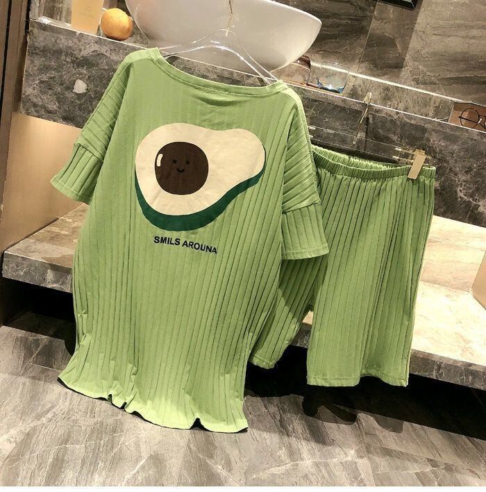 今季マストバイ パジャマ 着心地良い 4種選択 プリント 半袖トップスⅹショートパンツセットE-9182