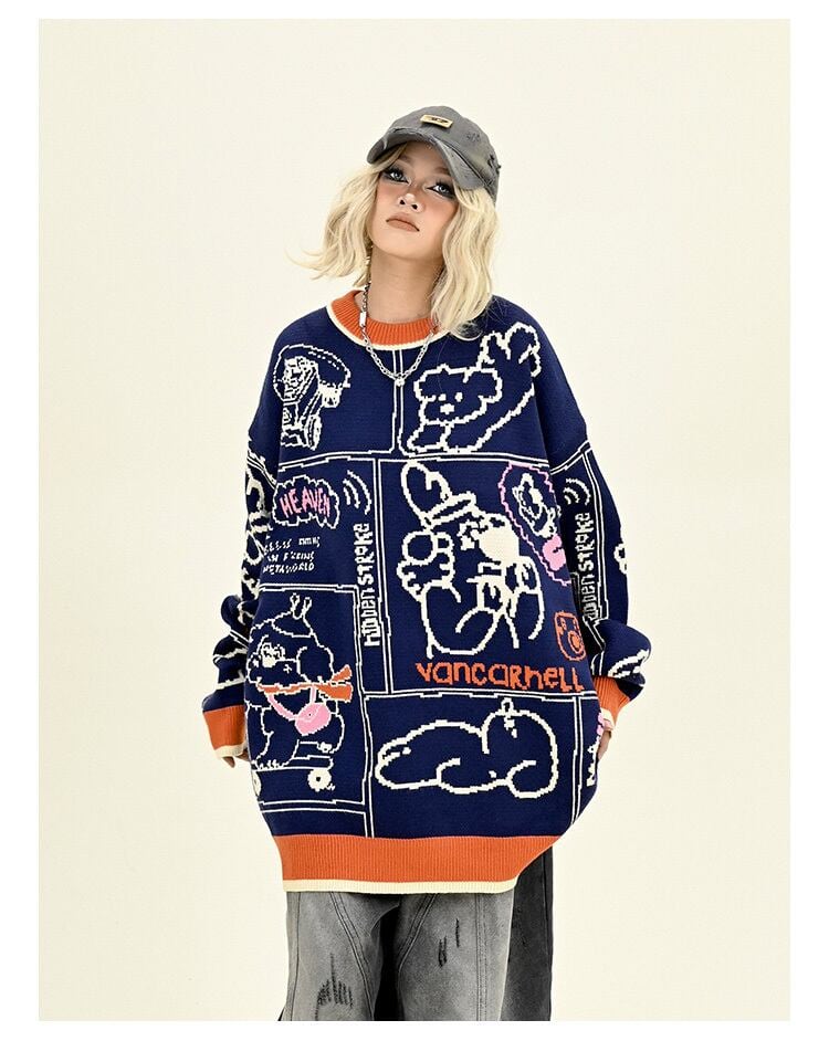 早い者勝ち ラウンドネック 個性派 スウェットE-10119