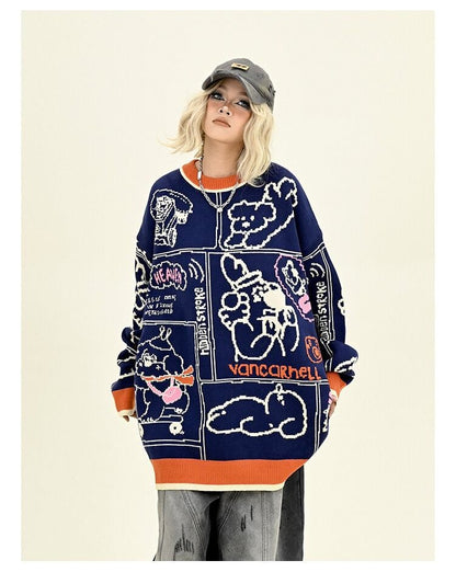 早い者勝ち ラウンドネック 個性派 スウェットE-10119