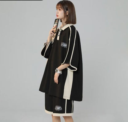 定番シンプル 半袖Ｔシャツⅹパンツセット 絶対流行 男女兼用E-6538