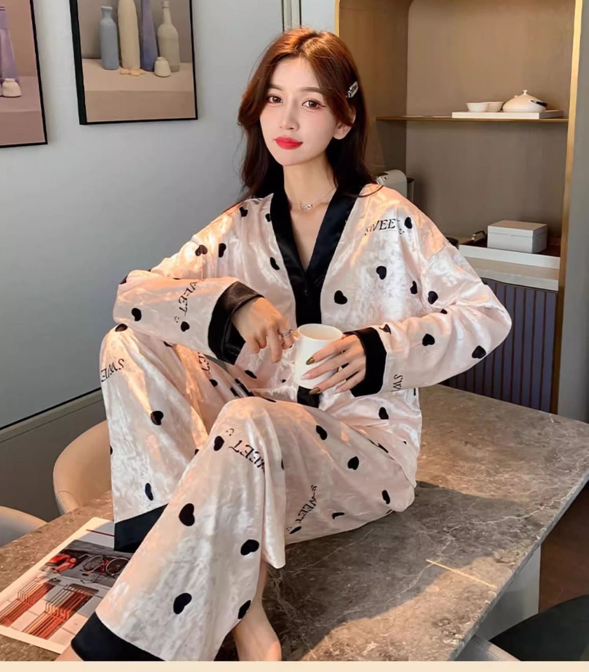 今季マストバイ 肌触り抜群 美人度アップ 3種選択 パジャマ ルームウェア E-9486