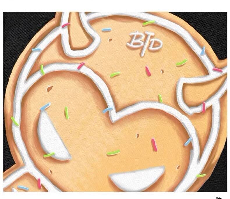 主役級グラフィックプリントユニセックスオーバーサイズスウェット三色ありE-4198