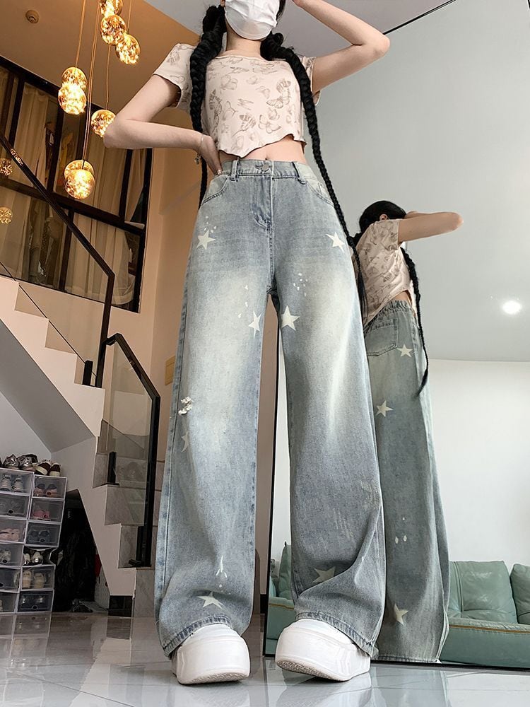 ファッション感満々 売り切れ必至 着回し力抜群 デニム ワイドパンツE-12531