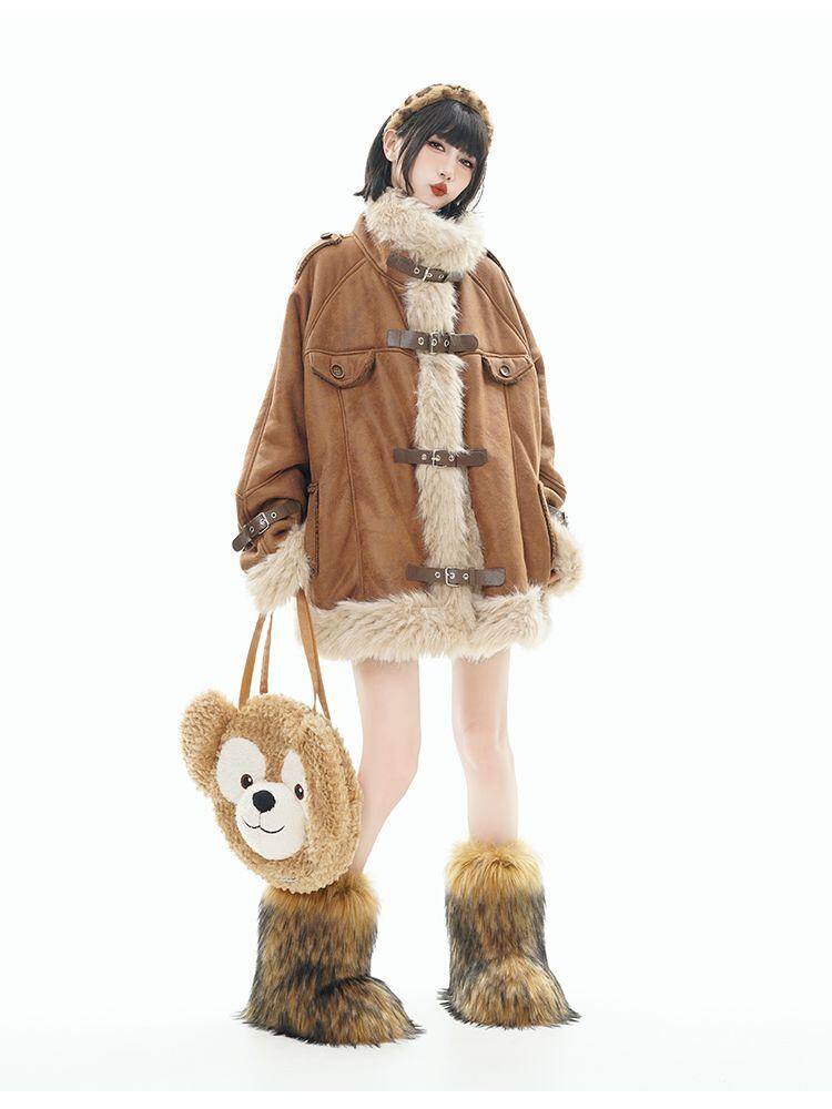 都市ファッショ デザイン オシャレ おしゃれ度高め 切り替え 2色選択 ミドル丈のコットンコート E-10505