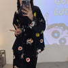 高級感トップス+パンツセット  パジャマ E-6013