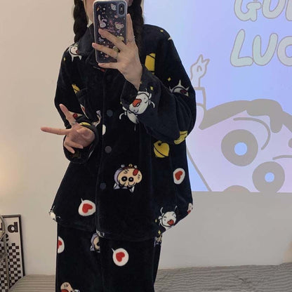 高級感トップス+パンツセット  パジャマ E-6013