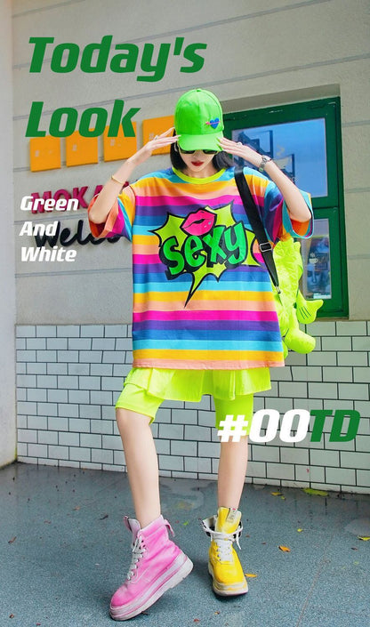 大活躍 ファッション 超人気 個性派 ルーズ 半袖シャツE-6758