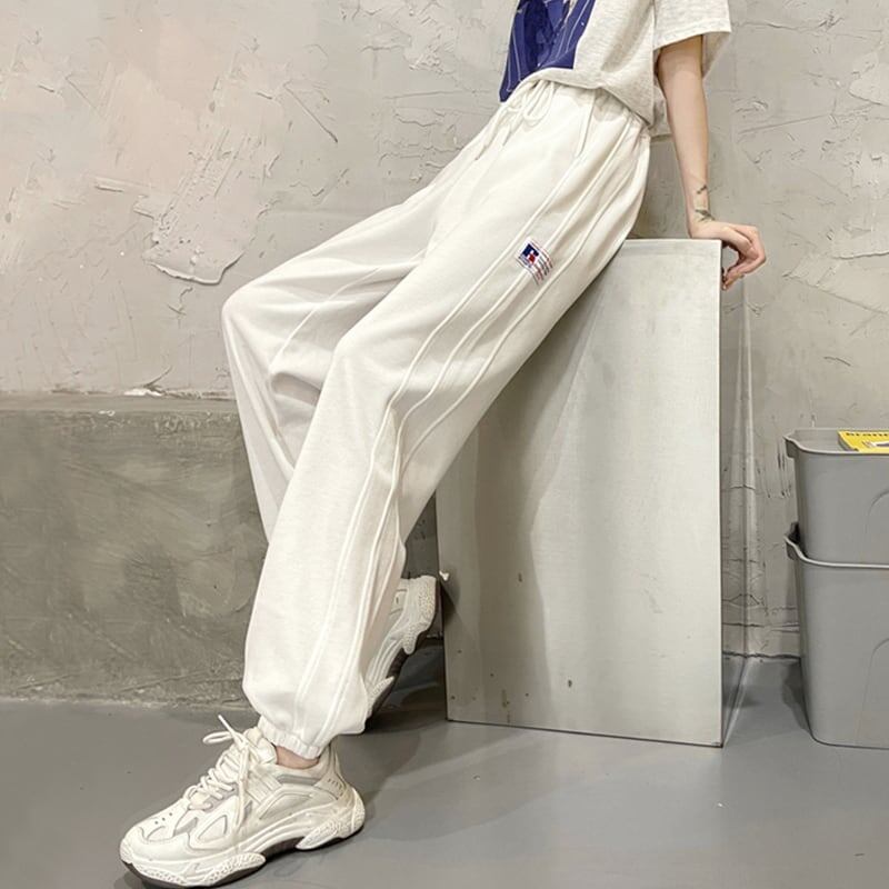 カジュアル 3色選択可 着心地抜群 ハイウエスト パンツ ボトムスE-3799