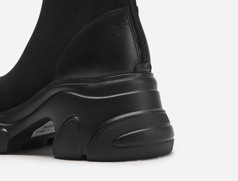 太ヒール スクエアトゥ 美感いっぱい ベルベット ローファー 革靴 2色選択可 シューズE-10386