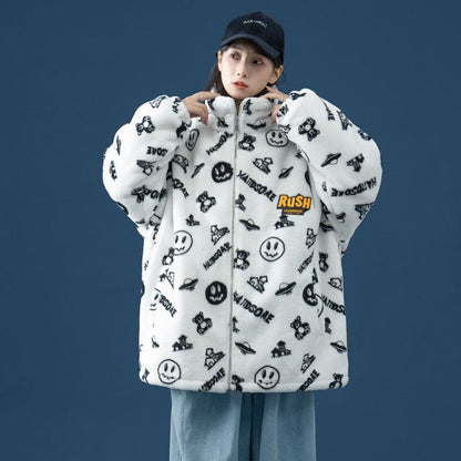 超人気 シンプル 海外トレンド ラムウールコート Etand ネック/フード付き E-5633