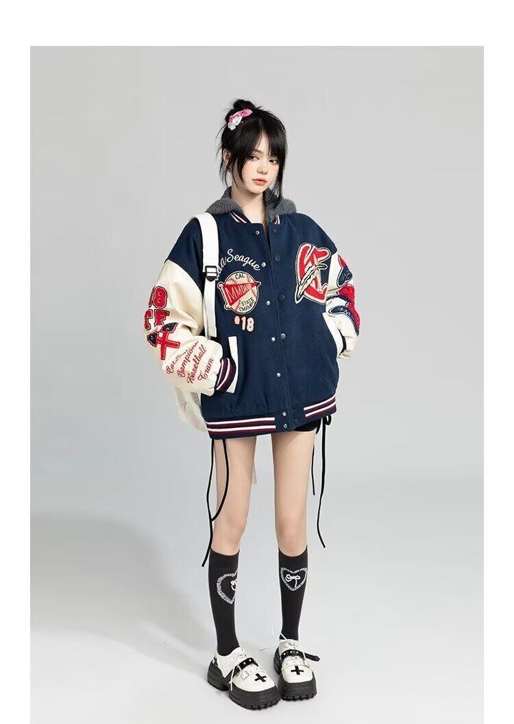 絶対欲しい 求めてたデザイン ファッション 刺繍 上質ダウンジャケット 男女兼用 E-9356