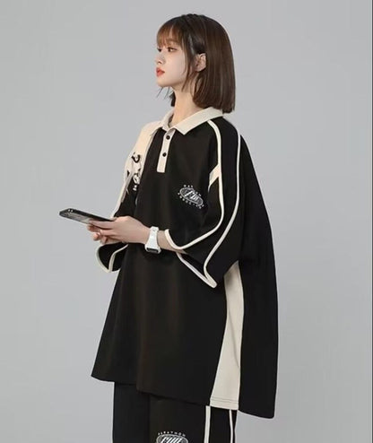 定番シンプル 半袖Ｔシャツⅹパンツセット 絶対流行 男女兼用E-6538