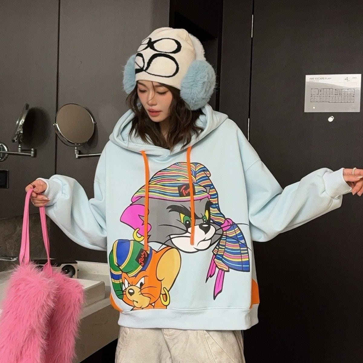 好感度UP 大人可愛い  柔らかくて優しい印象  カジュアル   3色  パーカー  E-12315