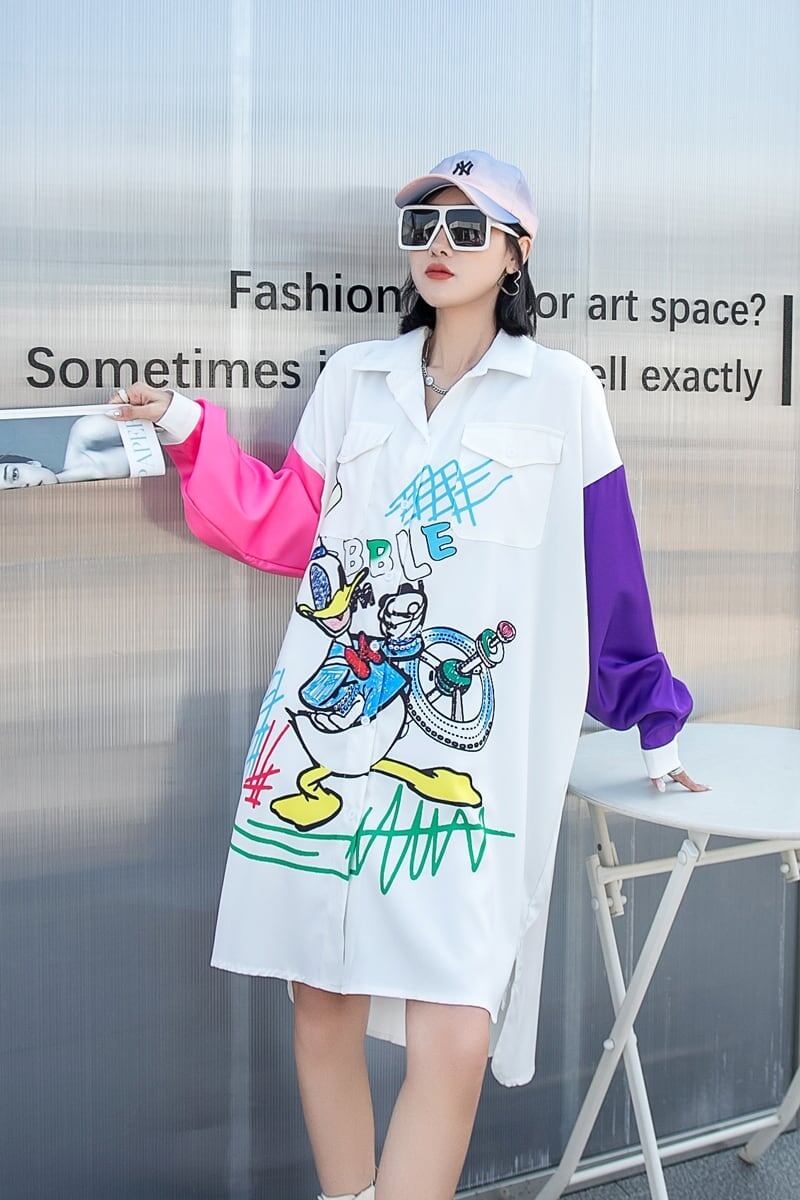 話題沸騰中！！！  アバンギャルドロングスタイル シャツE-5143