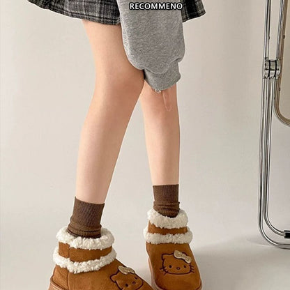 季節の単品 スノーブーツ Eweet系可愛い ファーシューズ レディース靴 2色選択可 E-10657