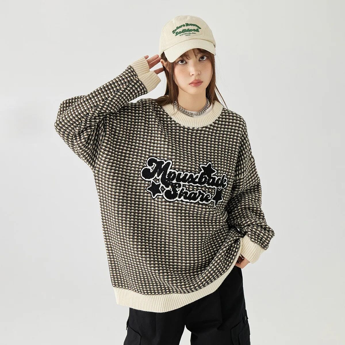 スウィート ファッション感満々 切り替え 3色選択 男女兼用 スウェットE-12539