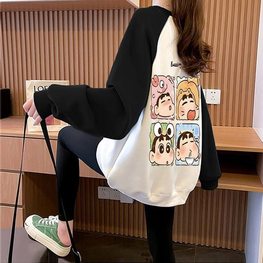 キュート 海外トレンド 好感度UP カジュアル  全4色 スウェットE-12263