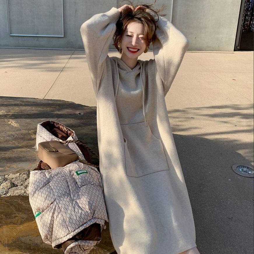 美人度アップ 4色 プラスベルベット 長袖 ニット セーター E-10217