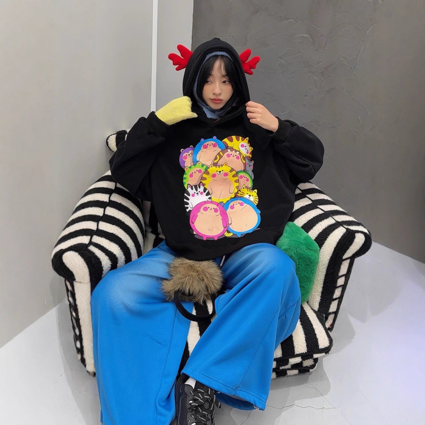 キュート  柔らかくて優しい印象  カジュアル   3色 スウェット  E-12204