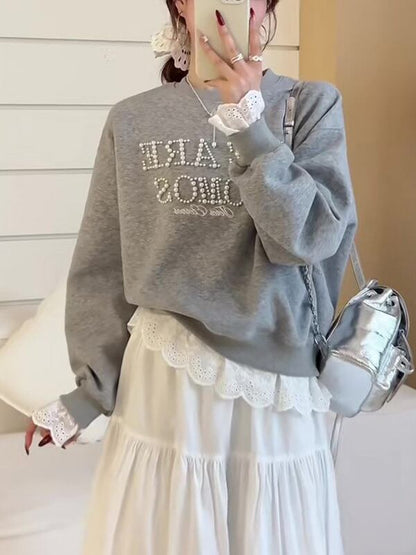 絶対欲しい 早い者勝ち 絶対流行 カジュアル 2色選択 スウェット E-10928