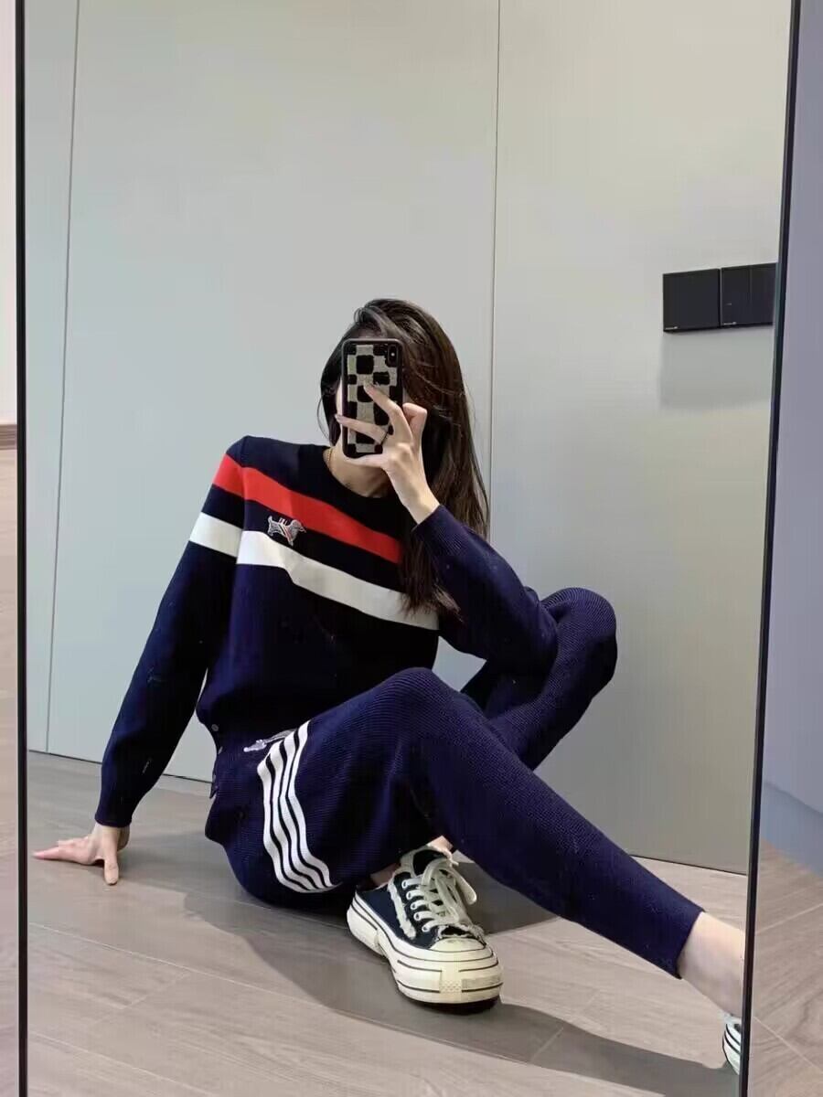 デザイン性抜群 着心地良い おしゃれ度高め 4色選択 トップス+パンツセット E-10871