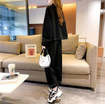 今季マストバイ 着心地良い 定番シンプル 3色選択 トップス+パンツセット E-9497