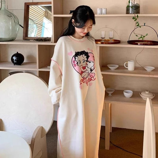 【裏起毛あり】優しい雰囲気 2色 プラスベルベット 長袖 ニット セーター E-12901