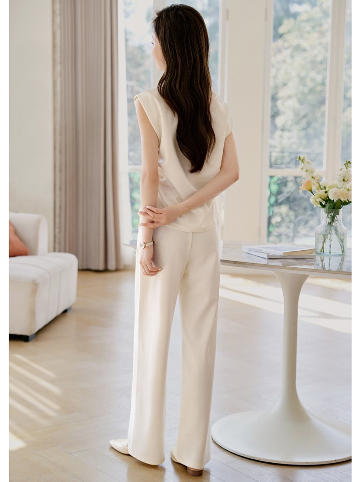 絶対欲しい カジュアル 上品 シンプル エレガント トップス＋パンツ E-8340