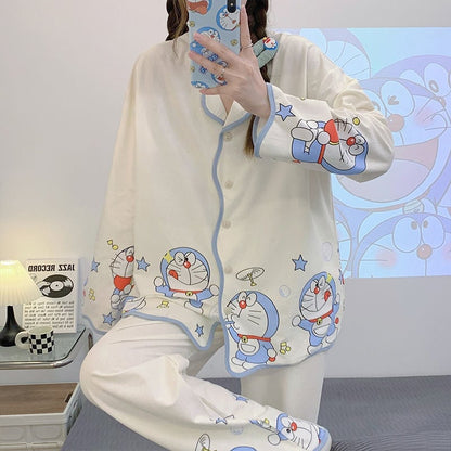 トップス+パンツセット パジャマ 組み合わせやすい E-6018