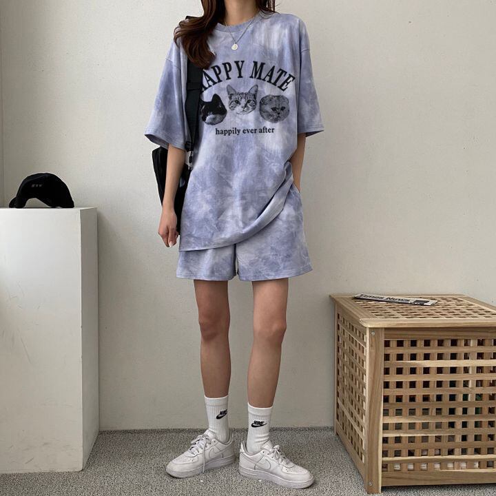 超人気 着心地良い どんな体型にも適合 カジュアル 全5色 半袖 Tシャツ ショートパンツ セットアップ E-9268