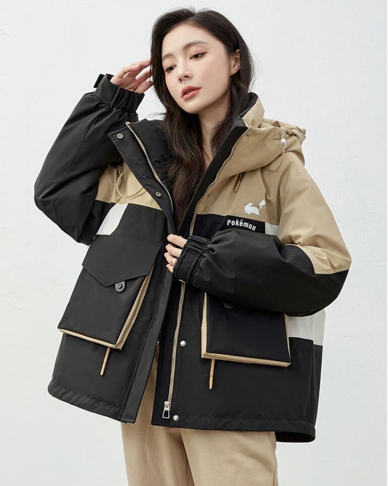 人気上昇中 高見えデザイン スタイルアップ効果抜群 切り替え 2色選択 ダウンジャケット E-9872