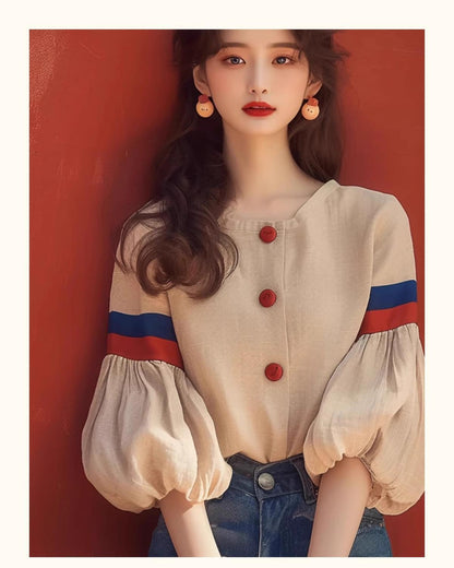 絶対欲しい 気質アップ シンプルだけど一癖あるコーデ エレガント 全2色 シャツ E-9157