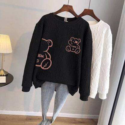 絶対流行  柔らかくて優しい印象  カジュアル   2色 スウェット  E-12229