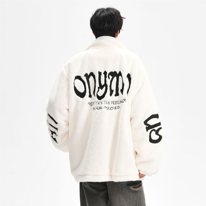 大好評 刺?ロゴ もこもこボア 3色展開 ジャケットE-12584