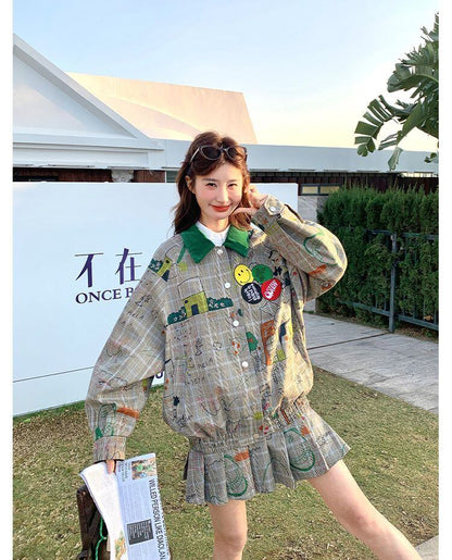 売り切れ必至 ジャージ+ カジュアル 短いスカート セットアップ E-10776